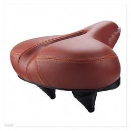 XINGHUA Spares XINGHUA wangzai store Men Women Bicycle Seat Big Butt Leather Cycling Saddle Mountain Bike Accessories Shock Absorber Spring Thicken Wide Soft Cushion (Color : RSGRYSHQ-BROWN)