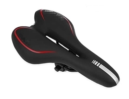 YANGHUA Mountain Bike Seat YANGSTOR Fit For Reflective Shock Absorbing Hollow Bicycle Saddle PVC Fabric Soft Mtb Cycling Road Mountain Bike Seat Bicycle Accessories (Color : Red)