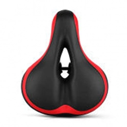Yanyan Mountain Bike Seat Yanyan Mountain Bicycle Saddle Big Butt Road Bike Seat With Light Comfortable Soft Shock Absorber Breathable Cycling Bicycle Seat (Color : Black Red)