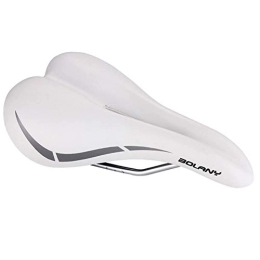 YBZS Spares YBZS Bicycle Seat, Comfortable Silicone Seat Cushion Breathable Shock-Absorbing And Wear-Resistant Mountain Bike Saddle, The Best Bicycle Accessories Mountain Bike, Spinning Bike, Exercise Bike, White