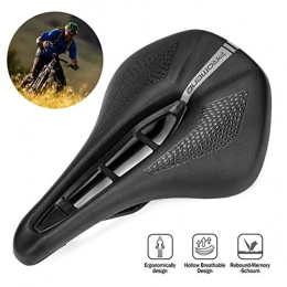 YCKZZR Spares YCKZZR Bike Saddle, Short Nose Widening Design, Mountain Bike Gel Saddle, Breathable Comfortable MTB Bicycle Cushion with Central Relief Zone And Ergonomics Design, Fit for Road And Mountain Bike, Gray