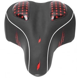 Yencoly Mountain Bike Seat Yencoly Bicycle Saddle, High Elastic Soft Bike Pad, for Mountain(red, Non-porous (solid type) large saddle)