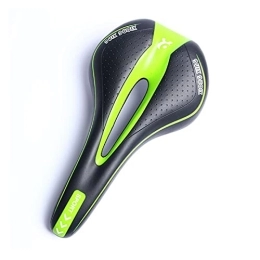 YINHAO Mountain Bike Seat YINHAO Bicycle Saddle Shock Absorbing Hollow Anti-skid GEL PU Extra Soft Mountain Bike Saddle MTB Road Cycling Seat Bicycle Accessories (Color : Green)