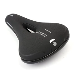 YINHAO Mountain Bike Seat YINHAO Comfort Mountain Road Bicycle Leather Saddle Cycling Seat MTB Bike Accessories Thicken Wide Big Soft Cushion Women Men (Color : Black)