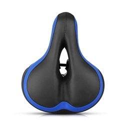 YINHAO Mountain Bike Seat YINHAO Mountain Bicycle Saddle Big Butt Road Bike Seat With Light Comfortable Soft Shock Absorber Breathable Cycling Bicycle Seat (Color : Black Blue)