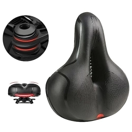 Yokbeer Spares Yokbeer Bicycle Saddle, Extra Wide Soft Padding, Ergonomic Bicycle Saddle, Universal Replacement Bicycle Seat for MTB, Mountain Bike, City Bike, Racing Bike (Color : Rot, Size : 25 * 20 * 9cm)