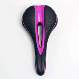 Yongyu Chenzinan Mountain Bicycle Seat Hollow Breathable Men and Women Type Shock Absorbing Bike Seat Mountain Bicycle Saddle Suitable for Most Bicycles (Color : Purple)