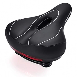 YOUKUKE Spares YOUKUKE Bike Saddle, Hollow Ergonomic Bicycle Seat with Warning Taillight, Wide Breathable Memory Sponge Mountain Bike Seat with Dual Shock Absorbing Spring-Balls