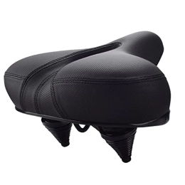 YouLpoet Spares YouLpoet Mountain Bike Saddle Thickened Sponge Comfortable Silicone Seat Cushion Spring Shock Absorption, Black A