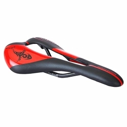 YouLpoet Spares YouLpoet Mountain Bike Saddles Ergonomics Breathable Hollow Design Comfortable Bicycle Seat Bow Steel For MTB Road Bike, Red