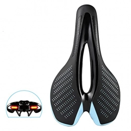 YQ&TL Spares YQ&TL Bike Saddle, Bike Saddle Cushion, Outdoor Cycling Water & Dust Resistant Saddle, Tral Relief Zone and Ergonomics Design, Fits MTB Mountain Bike / Road Bike / Spinning Exercise Bikes B / Blue