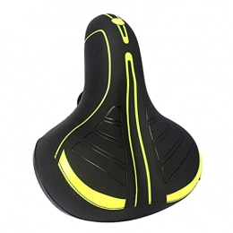 YQ&TL Spares YQ&TL Comfortable Bicycle Saddle, Bicycle Seat, Wider and Thicker Saddle, Groove Breathable, Mountain Bike, Road Bike Equipment yellow