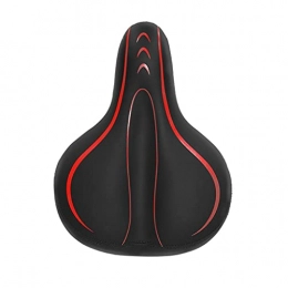 YQ&TL Mountain Bike Seat YQ&TL Gel Bicycle Saddle Comfortable Soft Breathable Cycling Bicycle Seat Cushion Pad, Shockproof Design, Fits MTB Mountain Bike, Folding Bike, Road Bike, Spinning Bike, Exercise Bikes Red