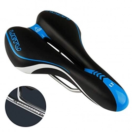 YYDM Mountain Bike Seat YYDM Bike Seat Cover Leather Waterproof - Hollow Breathable Soft Bicycle Seat / Ventilated Mountain Bike Saddle, for Cyclist, Blue