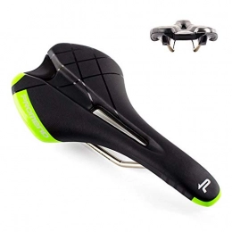 YYDM Spares YYDM Mountain Bike Seat Unisex Leather - Waterproof Non-Slip Road Bike Seat / Ventilation Non-Slip Bicycle Seat, for Outdoor Riding, Black Fluorescent