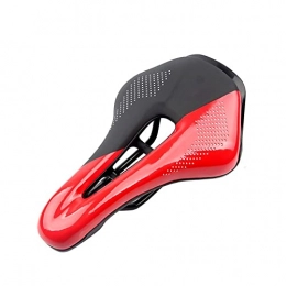 YYDMBH Mountain Bike Seat YYDMBH Mountain Bike Gel Saddle Bicycle Saddle Seat Mountain Bike Cushion For Men Skid-proof Soft Leather MTB Cycling Saddles Road Bike Seats (Color : Red)
