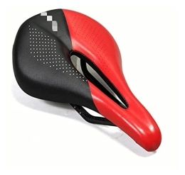 ZHANGQI Mountain Bike Seat ZHANGQI jiejie store Carbon+Leather Bicycle Seat Saddle MTB Road Bike Saddles Mountain Bike Racing Saddle PU Ultralight Breathable Soft Seat Cushion (Color : Black Red)