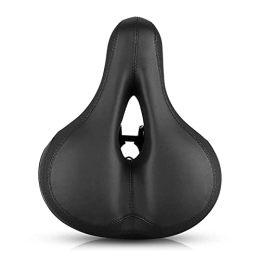 ZHANGQI Mountain Bike Seat ZHANGQI jiejie store New Mountain Bicycle Saddle Big Butt Road Bike Seat With Light Comfortable Soft Shock Absorber Breathable Cycling Bicycle Seat (Color : All Black)