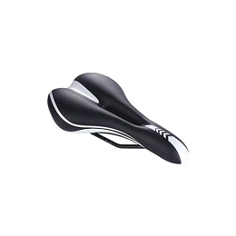 ZHANGQI Mountain Bike Seat ZHANGQI jiejie store Shock Absorbing Hollow Bicycle Saddle Silicone+PU Soft MTB Cycling Road Mountain Bike Seat Bicycle Accessories Soft Breathable (Color : Black And White)
