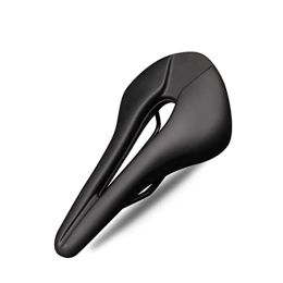 zixuan Bike Saddle Hollow MTB Bicycle Cushion One-Piece PU Leather Soft Comfortable Seat For Men Women Road Mountain Cycling Saddles (Color : Matte Black)