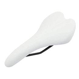 ZNQPLF Mountain Bike Seat ZNQPLF Bicycle Saddle Leather Mountain Road Bike Saddle Bike Cycling Seat Bicycle Parts #20 (Color : White)