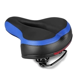 ZXPP Spares ZXPP Bike seat Ultra-wide Ultra-comfortable Saddle Bicycle Seat Cushion Upholstered Mountain Bike Mountain Bike Spring Saddle Reflective Saddles (Color : 1)