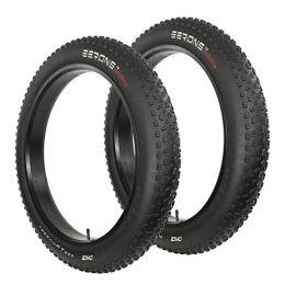 AONELAS Mountain Bike Tyres -2 Pack 20X4 Fat Tire 20 Electric Bike Tire Snow Tire Mountain Bike Tire (2) Black
