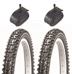 Vancom Spares 2 Bicycle Tyres Bike Tires - Mountain Bike - 16 x 2.125 - With Schrader Tubes