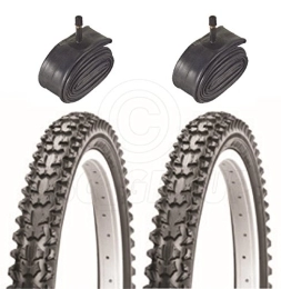 Vancom Spares 2 Bicycle Tyres Bike Tires - Mountain Bike - 18 x 1.95 - With Schrader Tubes