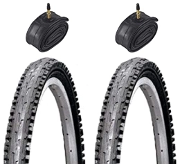 Vancom Spares 2 Bicycle Tyres Bike Tires - Mountain Bike - 26 x 1.95 - With Presta Tubes