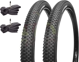 ECOVELO Mountain Bike Tyres 2 COVERS 27.5 X 2.10 (54-584) + MOUNTAIN BIKE RIGID TIRES BICYCLE MTB BIKE