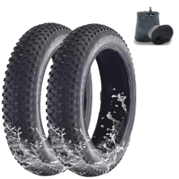 BaiWon Spares 2 pack 20" Fat Bike Tire Fat Bike Tire Fat Bicycle Tire 20 x 4.0 inch Bicycle Jacket Mid-Friction Compatible Replacement Bicycle Tires for Mountain Snow and Beach Bike