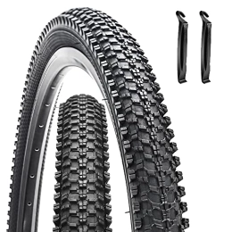 SIMEIQI Mountain Bike Tyres 2 Pack Bike Tire 24 26 27.5 X 1.95 Inch Folding Replacement Bike Tire with Tire Levers Foldable Bead Bicycle Tire for Mountain Bike MTB (24 X 1.95)