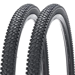 SIMEIQI Spares 2 Pack Bike Tire, 24x1.95 inch Folding Bead Replacement Tire for MTB Mountain Bicycle Tire… (Black, 24x1.95)