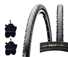 CST Spares 2 x CST C-1096-P (44-559) 26 x 1.60 + CROSS ALL SEASON COMPOUND DEMISLICK TYRE FOR MOUNTAIN BIKE OR ROAD BIKE