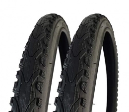 VDP Spares 2 x Kenda Khan K935 Bicycle Tyres 26 Inch 26 x 1.75 (47-559) Wire Tyre Bicycle Coat MTB + Inner Tube