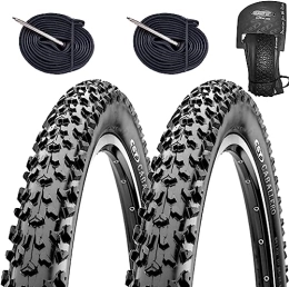 ECOVELO Spares 2 x MTB Tires 26 x 2.40 + Chambers Folding Tires Trail XC Cross Mountain Bike CST 66-559 EPS PROTECTION