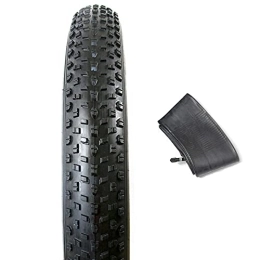 AIDGY Mountain Bike Tyres 26×4.0 Fat Tire Fat Bike Tires Wire BeadBike Tire Mountain Bike Accessory All Season Replacement (1 Tire and 1 Tube)