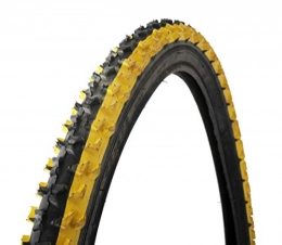 Ammaco Mountain Bike Tyres Ammaco. Acorn 26" x 1.90" Mountain Bike MTB Off-Road Bike Bicycle Tyre Black / Yellow Coloured Tread