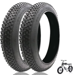 BaiWon Spares BaiWon 2 Pack 76-406 / 20x3.0 E-Bike Fat Bike Tires, 20" Electric Tricycle Tyres Foldable Replacement Tire for City Commuter Ebike Street Road Pavement Urban Mountain Bicycle