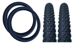 Baldy's Mountain Bike Tyres Baldy's Ortem PAIR 27.5 x 2.10 BLACK Off Road Knobby Tread Tyres for MTB Mountain Bikes (Pack of 2)
