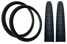 Baldy's Mountain Bike Tyres Baldy's PAIR 26 x 1.50 Black Slick Road Tread Tyres For MTB Mountain Bikes (Pack of 2)