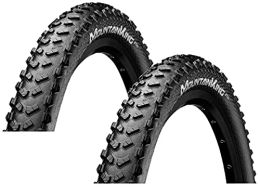 Continental Spares Continental 2 x 27.5 inch Mountain King II bicycle tyres, 58-584 coat, 27.5 x 2.3 cm cover, tyre, black