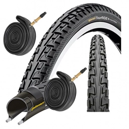Continental Spares Continental Tour Ride 26" x 1.75 Bike Tyres with Presta Tubes (Pair)
