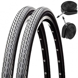 CST Spares CST Raleigh T1261 Global Tour 700 x 32c Hybrid Bike Tyres with Presta Tubes (Pair)