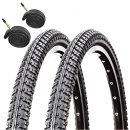 CST Spares CST Raleigh T1345 26" x 1.75 Centre Raised Tread Mountain Bike Tyres with Presta Tubes (Pair)