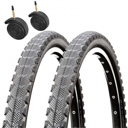 CST Spares CST Raleigh T1811 Traveller 700 x 35c Hybrid Bike Tyres with Presta Tubes (Pair)