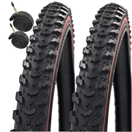 CST Mountain Bike Tyres CST T1310 Eiger Redline 26" X 1.95 Mountain Bike Tyres with Presta Inner Tubes (Pair)