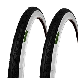 ECOVELO Mountain Bike Tyres Ecovelò 1.50 (40-559) B / W Slick Tires Mtb Mountain Bike, 2 Tires 26 X Unisex Adult, White Black, One Size