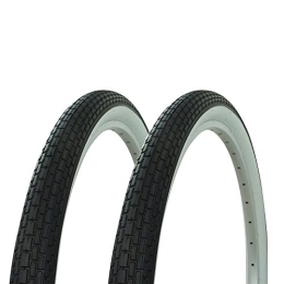 Fenix Mountain Bike Tyres fenix 1 Pair 20" x 1.75" BRICK WHITE WALL TIRE(X2), for Beach Cruiser, BMX, Mountain Bikes Bicycles